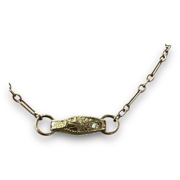 Antique Edwardian Art Deco 10k Gold Rock Crystal Diamond Lavaliere Necklace - Picture 11 of 15